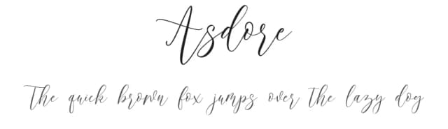 Asdore by Moriztype — Script Handwritten Font