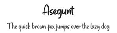 Asegunt by twinletter — Script Handwritten Font — thumbnail 1