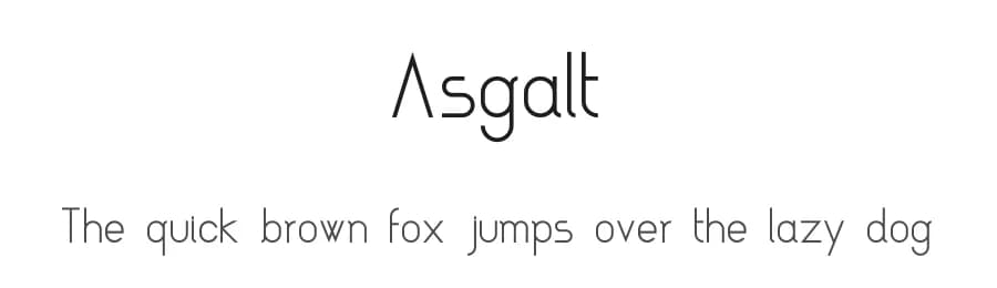 Asgalt by Rémi Lagast — Sans Serif Font