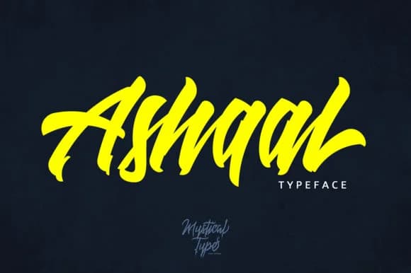 Ashaal Script Font by MysticalType — Script Handwritten Font