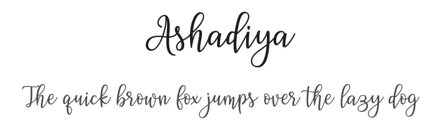 Ashadiya by Beautypes — Script Handwritten Font