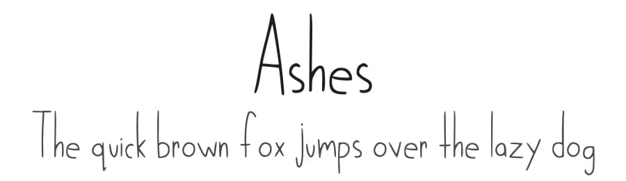 Ashes by adair — Script Handwritten Font