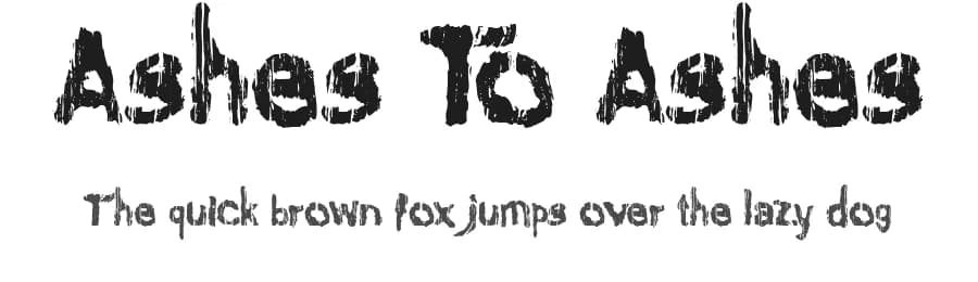 Ashes To Ashes by Samyuli — Script Handwritten Font