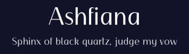 Ashfiana by Toufique Islam — Sans Serif Font — thumbnail 2