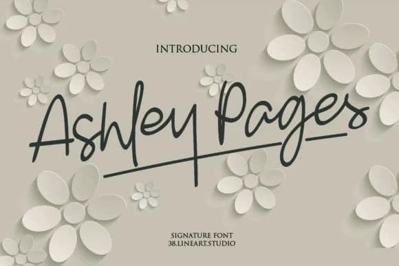 Ashley Pages Font by 38.lineart — Script Handwritten Font