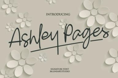 Ashley Pages Font by 38.lineart — Script Handwritten Font — thumbnail 1