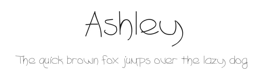 Ashley — Script Handwritten Font