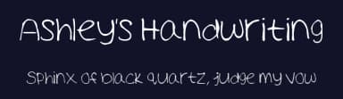 Ashley's Handwriting by Ashley Myers — Script Handwritten Font — thumbnail 2