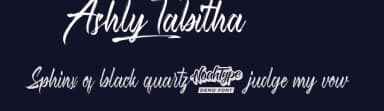 Ashly Tabitha by Noah Type — Script Handwritten Font — thumbnail 2