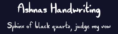 Ashnas Handwriting by asdjkba — Script Handwritten Font — thumbnail 2