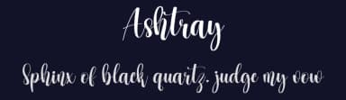 Ashtray by plafont store — Script Handwritten Font — thumbnail 2