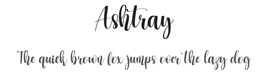 Ashtray by plafont store — Script Handwritten Font