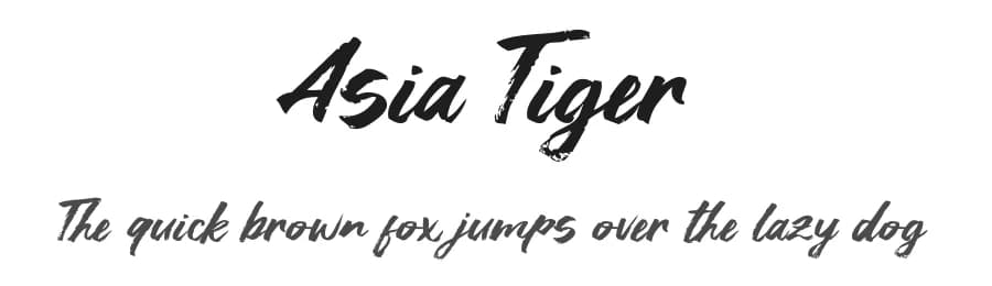 Asia Tiger by Khurasan — Script Handwritten Font
