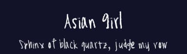 Asian Girl by Pi Luo Chiu — Script Handwritten Font — thumbnail 2