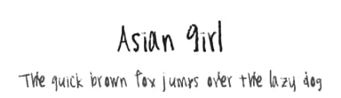 Asian Girl by Pi Luo Chiu — Script Handwritten Font — thumbnail 1