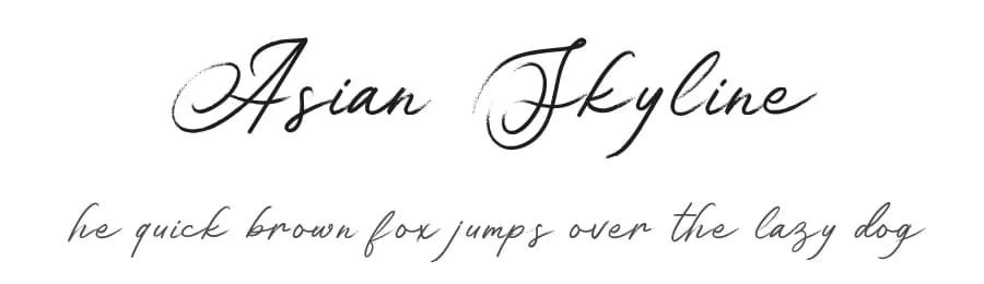 Asian Skyline by Konstantine Studio — Script Handwritten Font