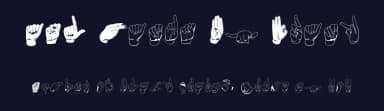 ASL Hands By Frank by Frank Gemignani — Dingbats Font — thumbnail 2