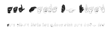 ASL Hands By Frank by Frank Gemignani — Dingbats Font — thumbnail 1