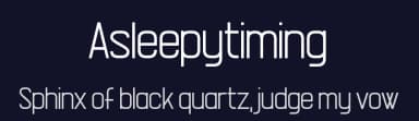 Asleepytiming by Chequered Ink — Sans Serif Font — thumbnail 2
