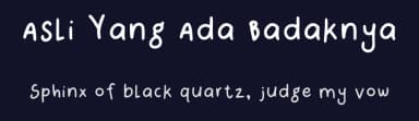 Asli Yang Ada Badaknya by Asli Yang ada badaknya — Script Handwritten Font — thumbnail 2