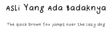 Asli Yang Ada Badaknya by Asli Yang ada badaknya — Script Handwritten Font — thumbnail 1