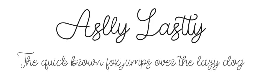Aslly Lastty by Skiiller Studio — Script Handwritten Font