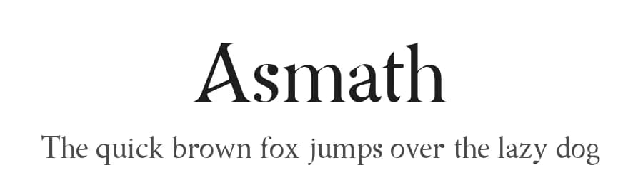 Asmath by D&K Project — Sans Serif Font