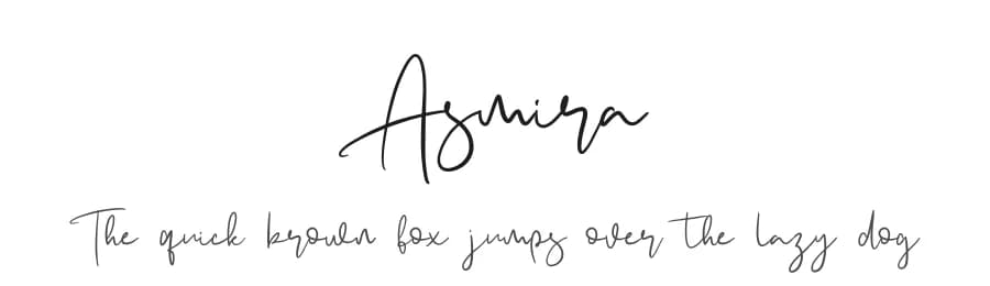 Asmira by Denny Subagja — Script Handwritten Font