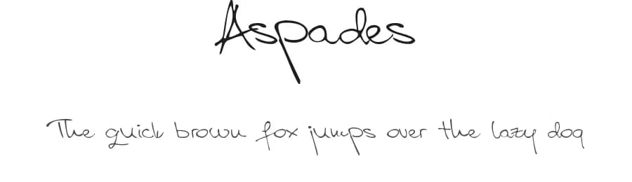 Aspades by anasvalina — Script Handwritten Font