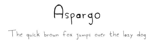 Aspargo by skomii — Script Handwritten Font