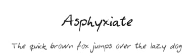 Asphyxiate by Espen Morten Kvalheim — Script Handwritten Font — thumbnail 1