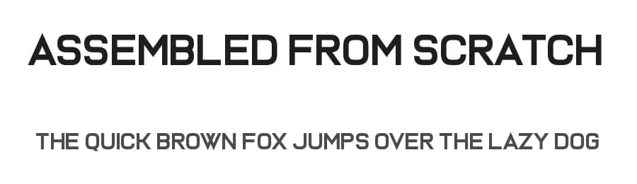 Assembled From Scratch by Chequered Ink — Sans Serif Font