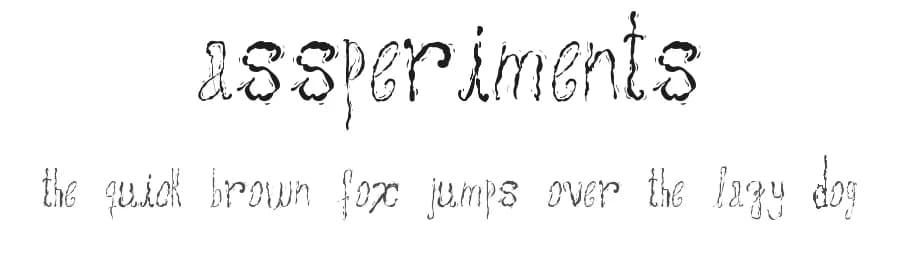 Assperiments by Projeto Tipo da Fonte — Script Handwritten Font