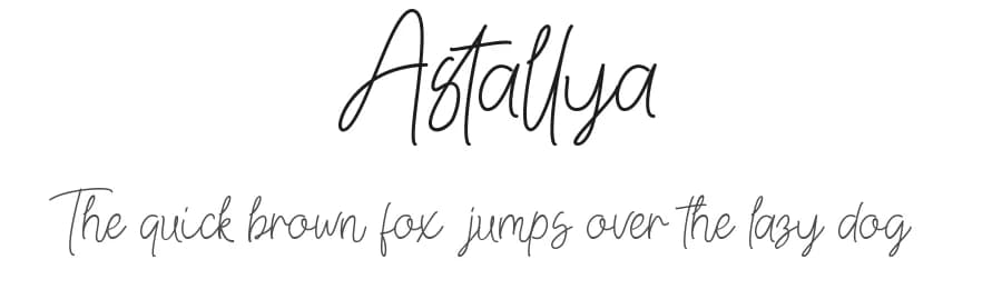 Astallya by 3rieart — Script Handwritten Font