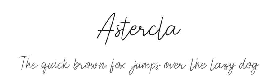 Astercla by Heinzel Std — Script Handwritten Font