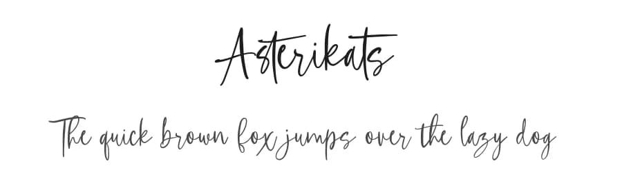 Asterikats by Maulana Creative — Script Handwritten Font