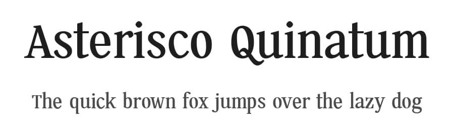 Asterisco Quinatum by Levi Szekeres — Serif Font