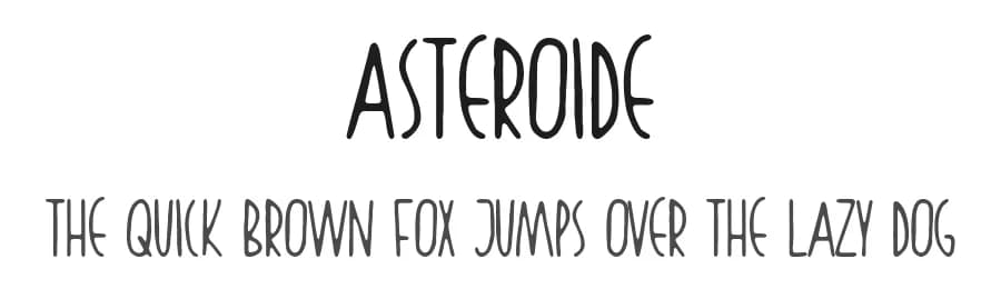 Asteroide by Woodcutter — Script Handwritten Font