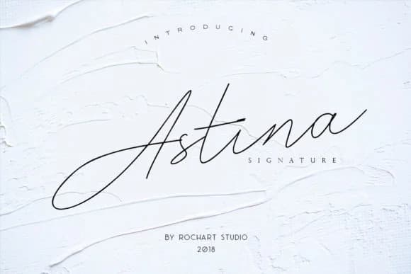 Astina Font by RochArt — Script Handwritten Font