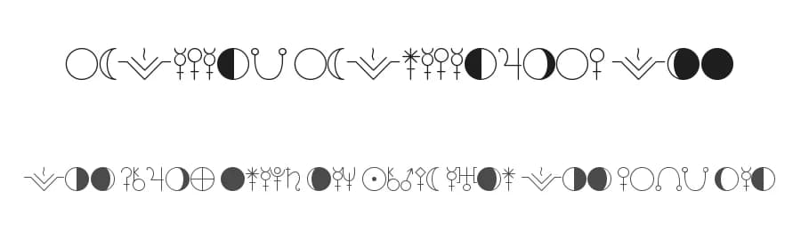Astology Astrological TFB by zanatlija — Dingbats Font