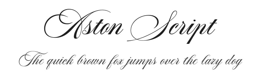 Aston Script by TRF — Script Handwritten Font