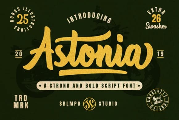 Astonia Font by Sibelumpagi Studio — Script Handwritten Font