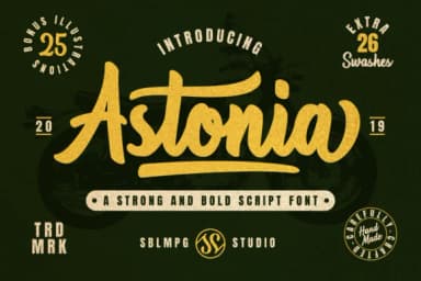 Astonia Font by Sibelumpagi Studio — Script Handwritten Font — thumbnail 1