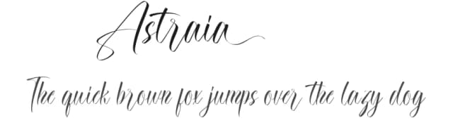 Astraia by Calligraphy Fonts — Script Handwritten Font