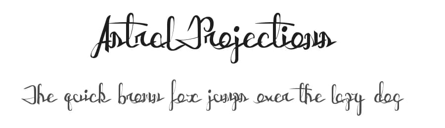 Astral Projections by Xerographer Fonts — Script Handwritten Font