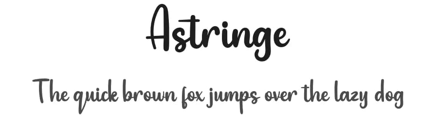 Astringe by twinletter — Script Handwritten Font