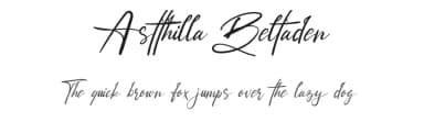 Astthilla Beltaden by Milea Sajojo — Script Handwritten Font — thumbnail 1