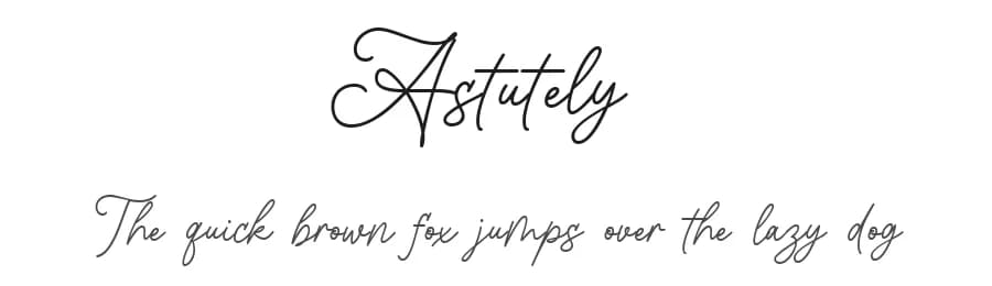 Astutely by Niskala Huruf — Script Handwritten Font