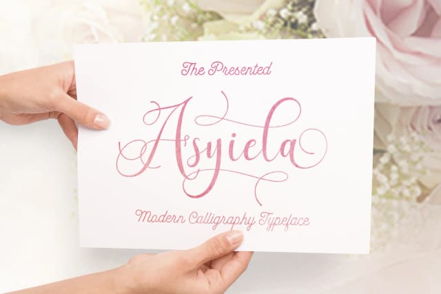 Asyiela Font by Aqr Typeface — Script Handwritten Font