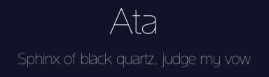 Ata by Bulent Yuksel — Sans Serif Font — thumbnail 2